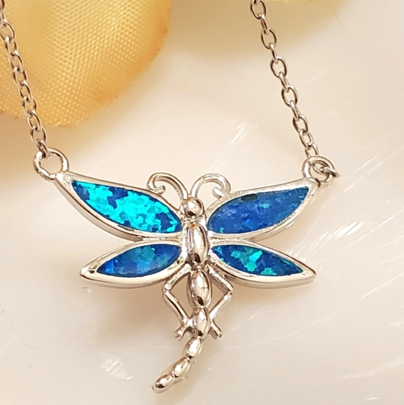 Independant Artisan Jewelry - NEW Make A Wish DragonFly Opal Necklace